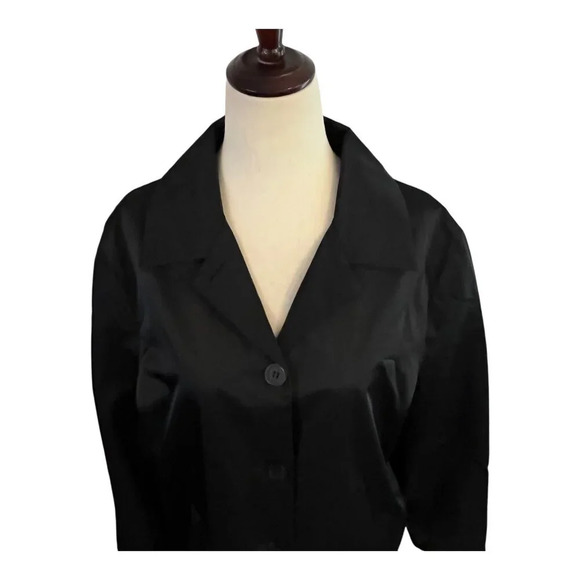 Weatherproof Womens Trench Coat Black Button Up Minimalist Capsule Wardrobe - Picture 8 of 10